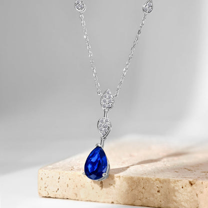 [Vivid Aurora]Dazzling Pear Cut Necklace