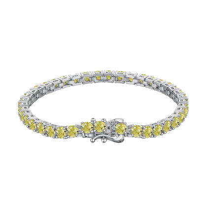 [Vivid Aurora]Ornate Dazzling Round Cut Tennis Bracelet