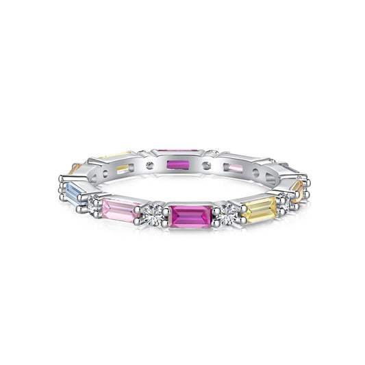 [Vivid Aurora]Lively In Shades Elegant Radiant Cut Daily Ring